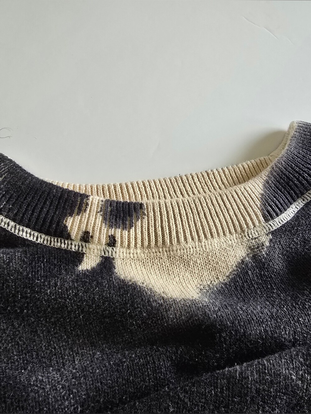 NATURAL LIFE Black & Cream Oversized Sweater - Picture 8 of 9
